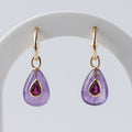 Amethyst Semi Precious Stone pretty woman earrings - Symbol of Serenity - Terciany 