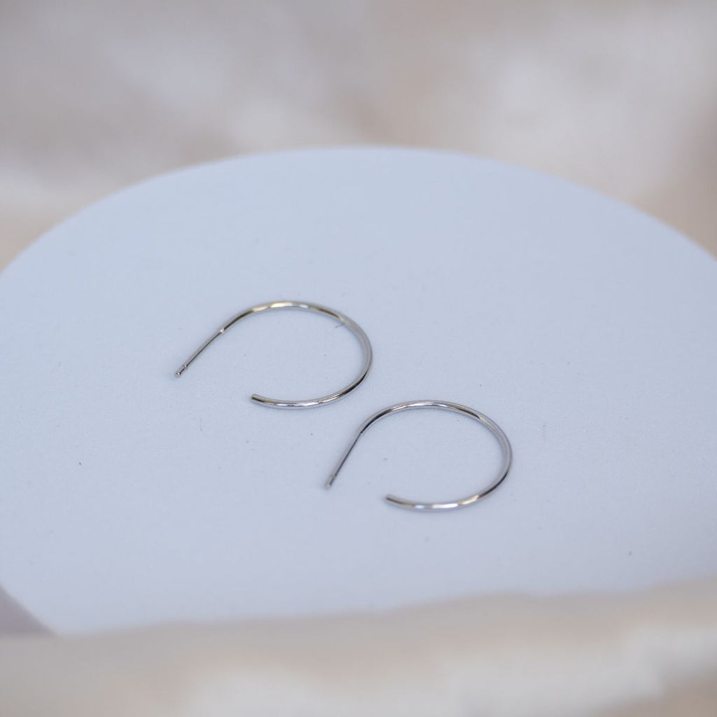 Sterling silver hoop earrings - Terciany 