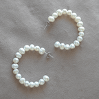 40 mm Pearl Hoop Earrings - Terciany 