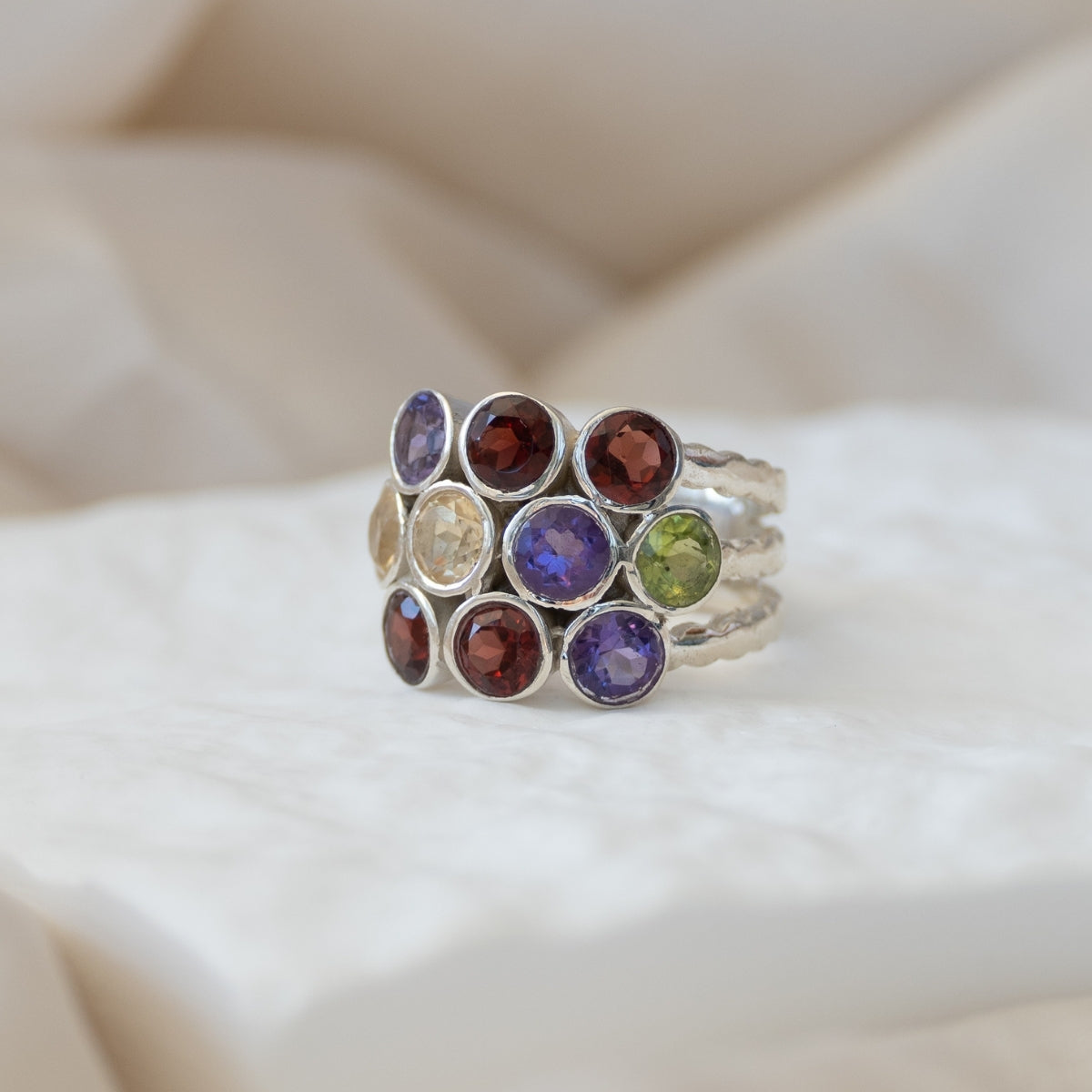 Ten stone statement ring - Terciany 