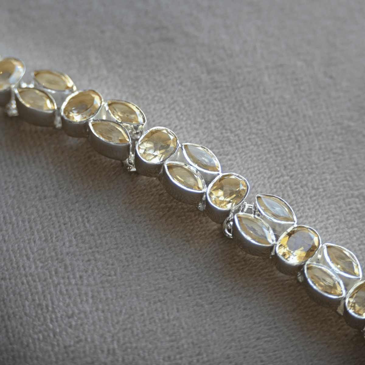 Citrine statement bracelet