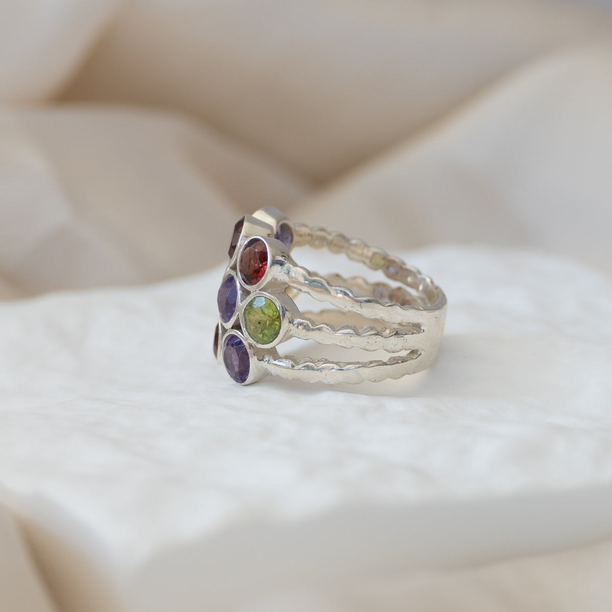 Ten stone statement ring - Terciany 