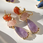 Dedre Semi Precious Stone Statement Earrings - Terciany 