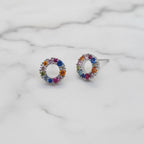 Colourful circle stud - Terciany 