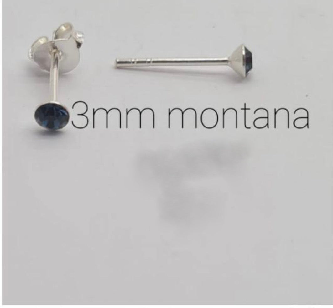 3mm Kiddies Stud Earrings