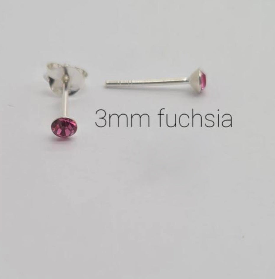 3mm Kiddies Stud Earrings