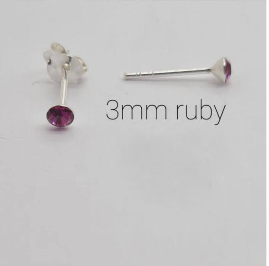 3mm Kiddies Stud Earrings