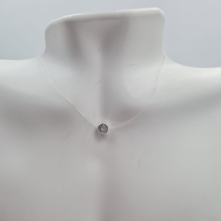 Crystal Pendant on Gut Necklace