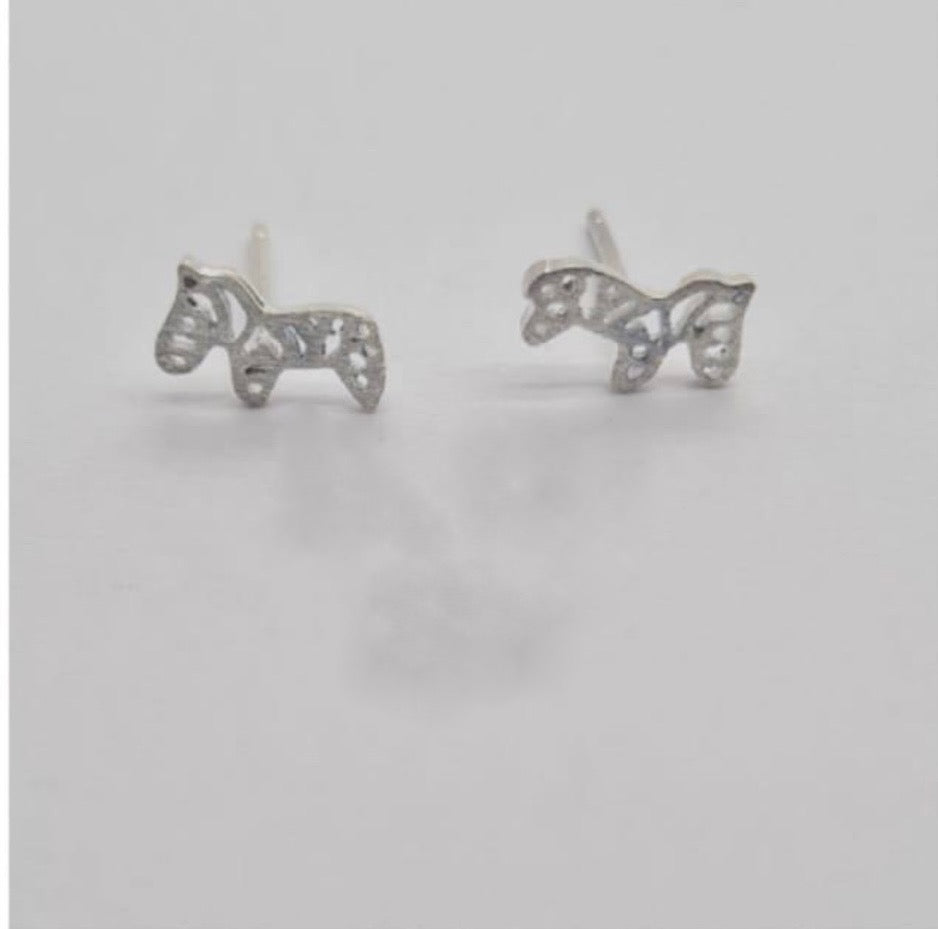 Zebra Stud Earrings