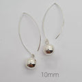 Earrings with 10 mm Hanging Ball - Terciany 
