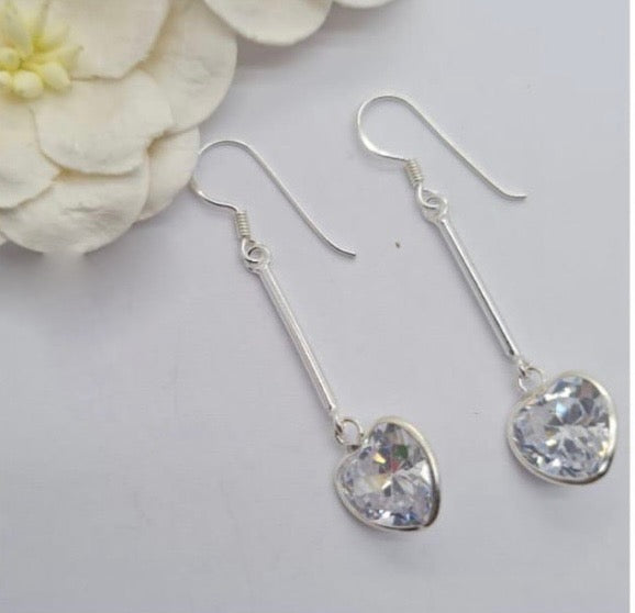 Heart hanging earrings - Terciany 