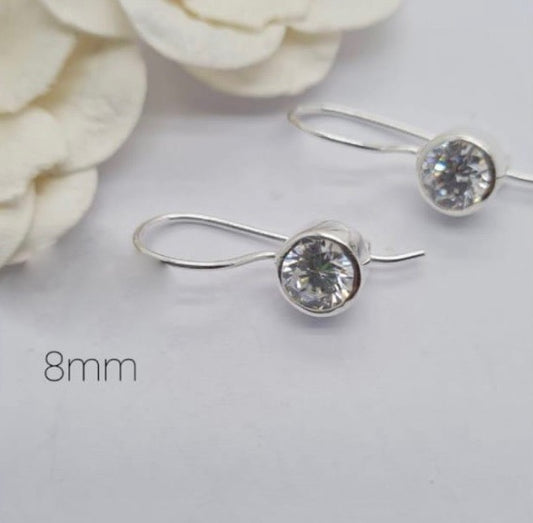 8 mm Cubic Tube Drop Earrings