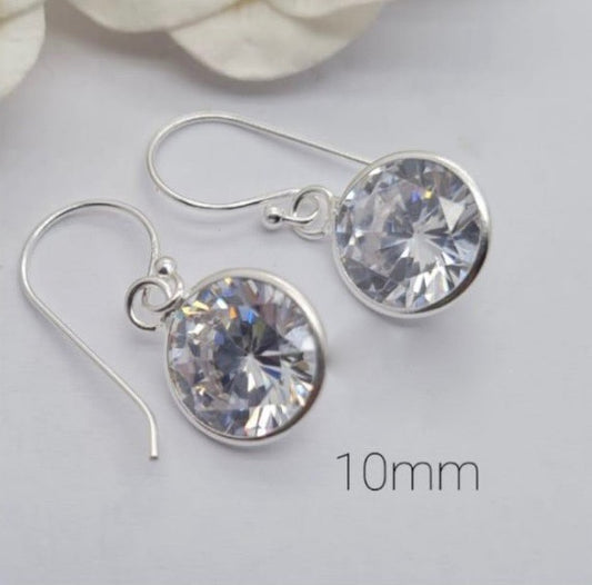 10 mm Crystal Drop Earrings