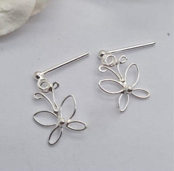 Hanging butterfly studs - Terciany 
