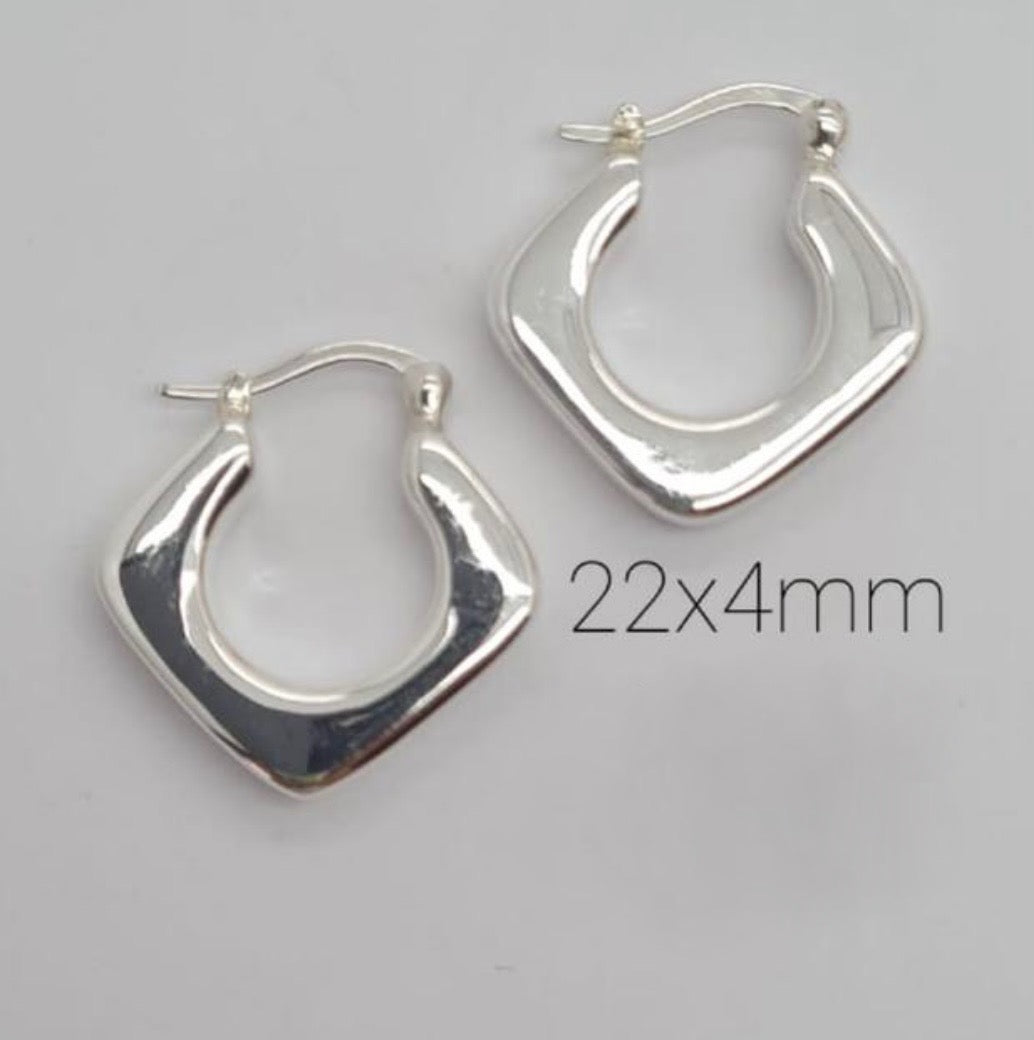 Square hoop earrings