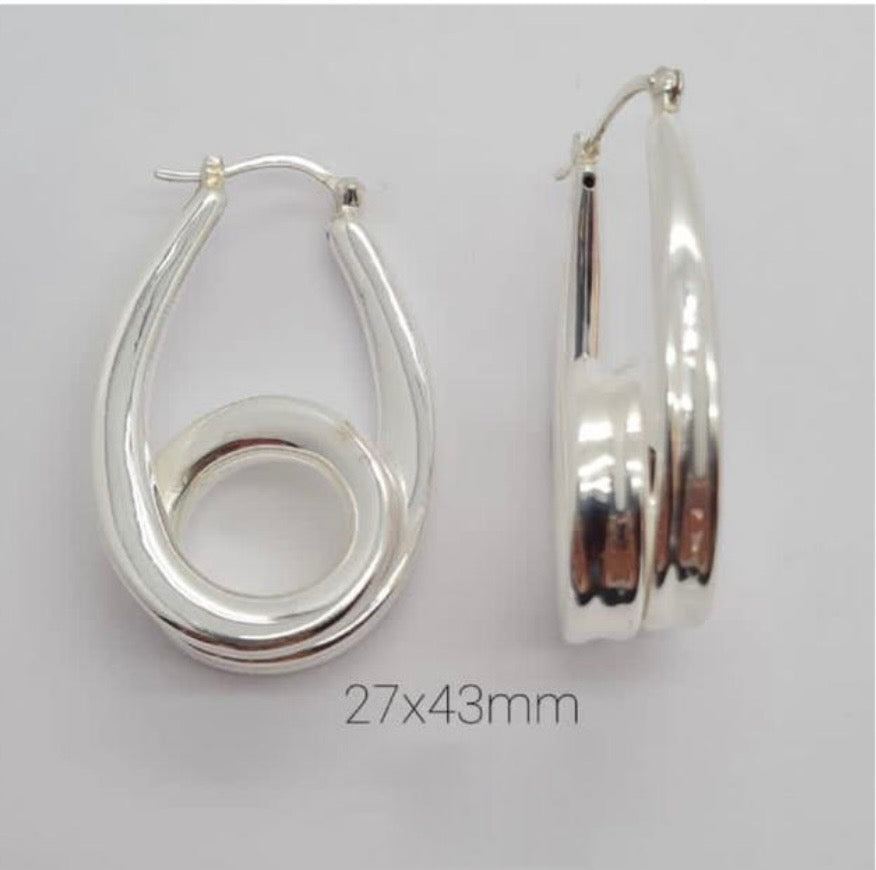 Big Circle Little Circle Hoop Earrings