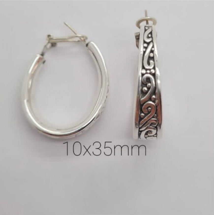 Large Filigree Hoops