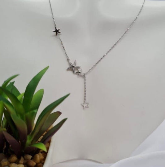 Sterling silver necklace with starfish detail