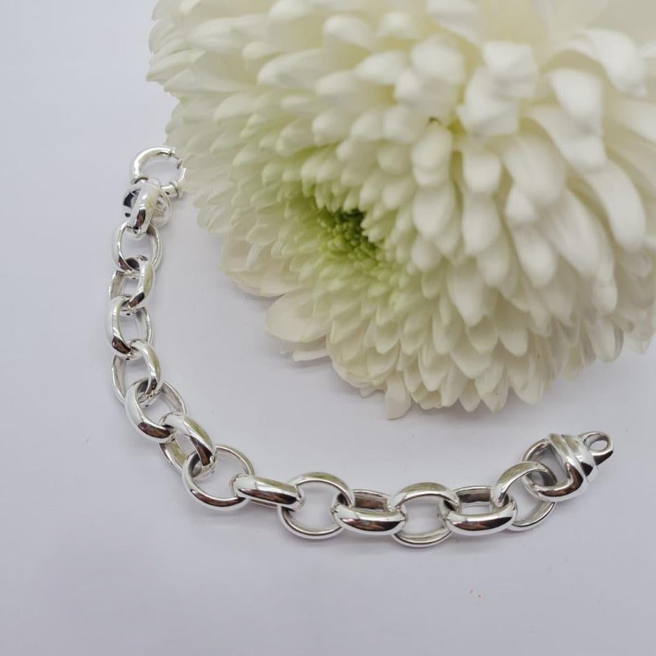Bulky Smaller Belcher Chain Link Statement Bracelet 21/22 Cm