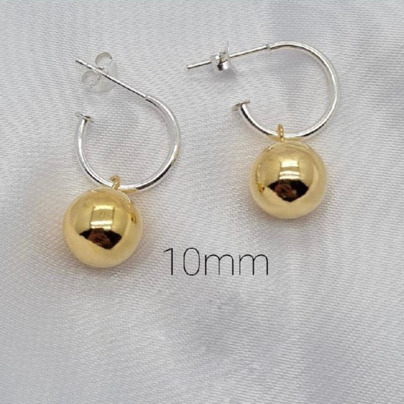 10Mm Gold Ball On Pretty Woman Earrings