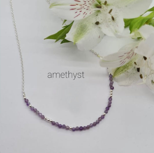 Amethyst Semi Precious Stone Necklace