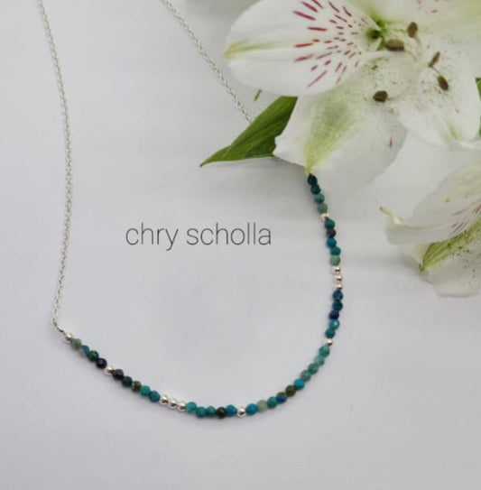 Chry scholla semi precious stone necklace