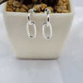 Sterling Silver Chain Earrings - Terciany 
