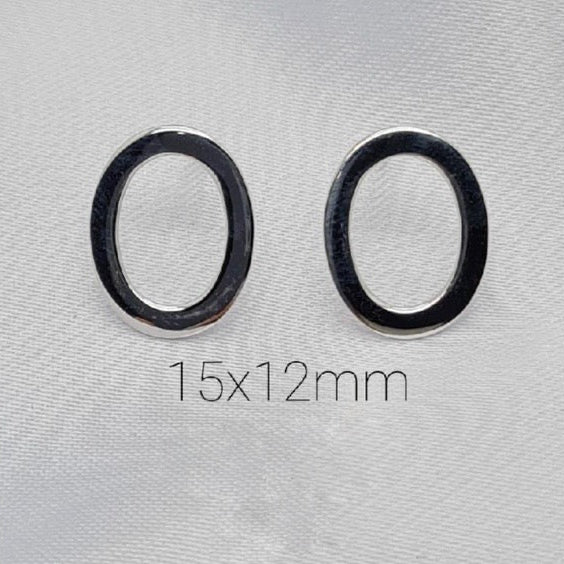 Sterling Silver Oval studs - Terciany 