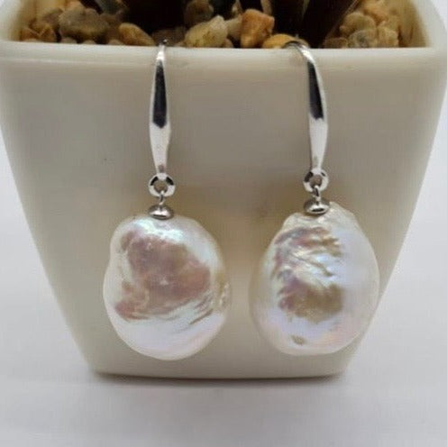 Large Baroque Pearl Earrings