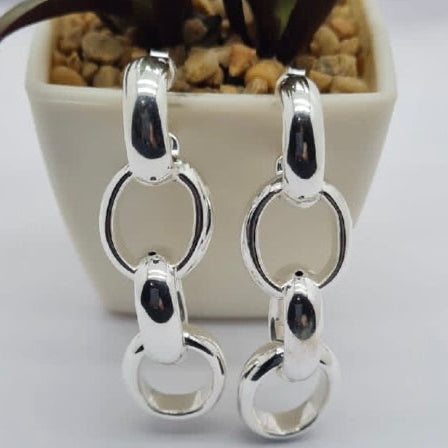 Large Chain Drop Earrings - Terciany 