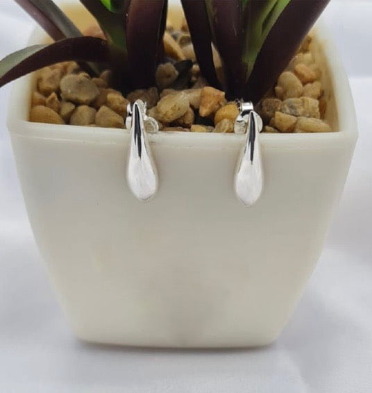 Solid Shiny Sterling Silver Drops