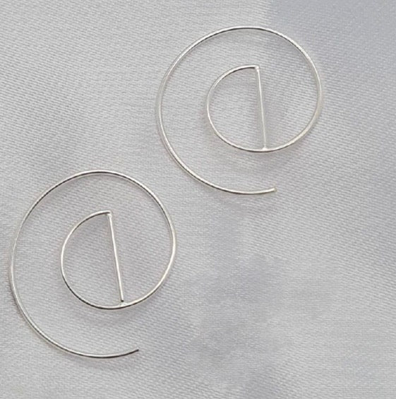 Sterling Silver Maze Earrings