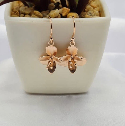 12mm Rose gold flower on short stem