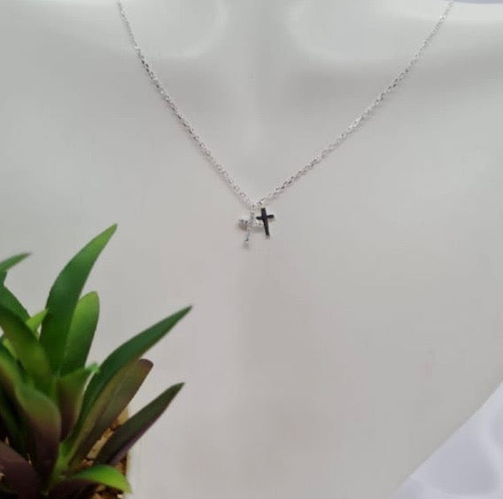 Necklace With Big And Small Cross