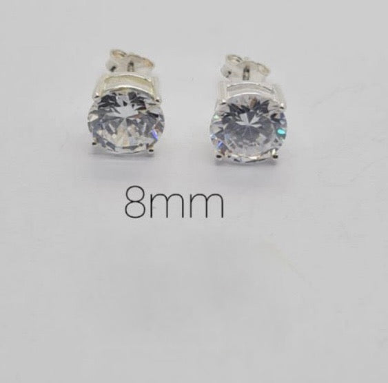 Cubic zirconia stud earrings