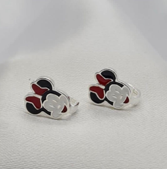 Sterling silver Minnie Mouse stud earrings