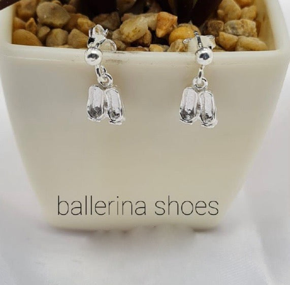 Sterling silver ballerina shoes