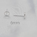Sterling Silver 6 mm Circle Studs - Terciany 
