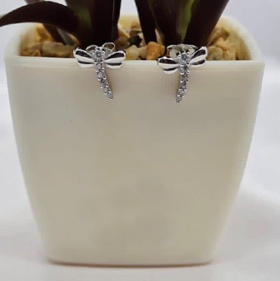Pretty cubic zirconia Butterfly studs