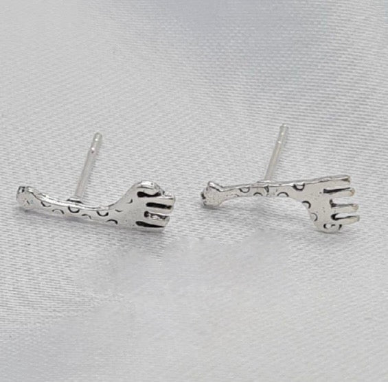 Sterling silver giraffe studs