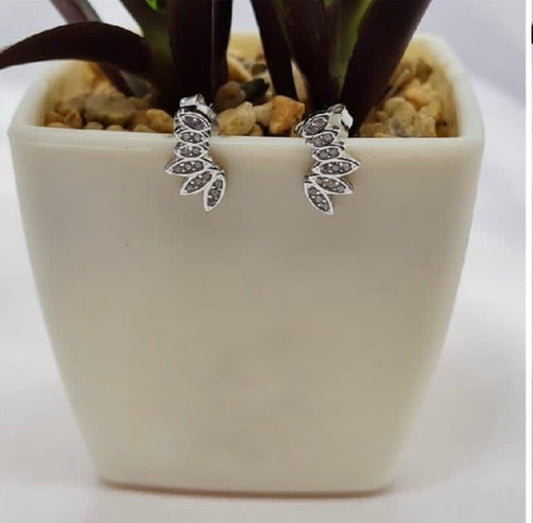 Lots of tiny cubic zirconia leaves studs