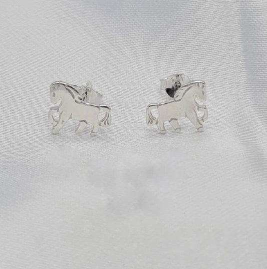 Sterling silver horse studs